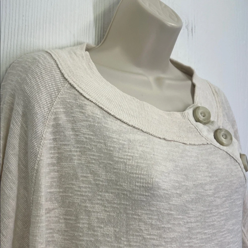 Free People - We The Free Don't Forget Me Cream Long Sleeve Blouse Size Small